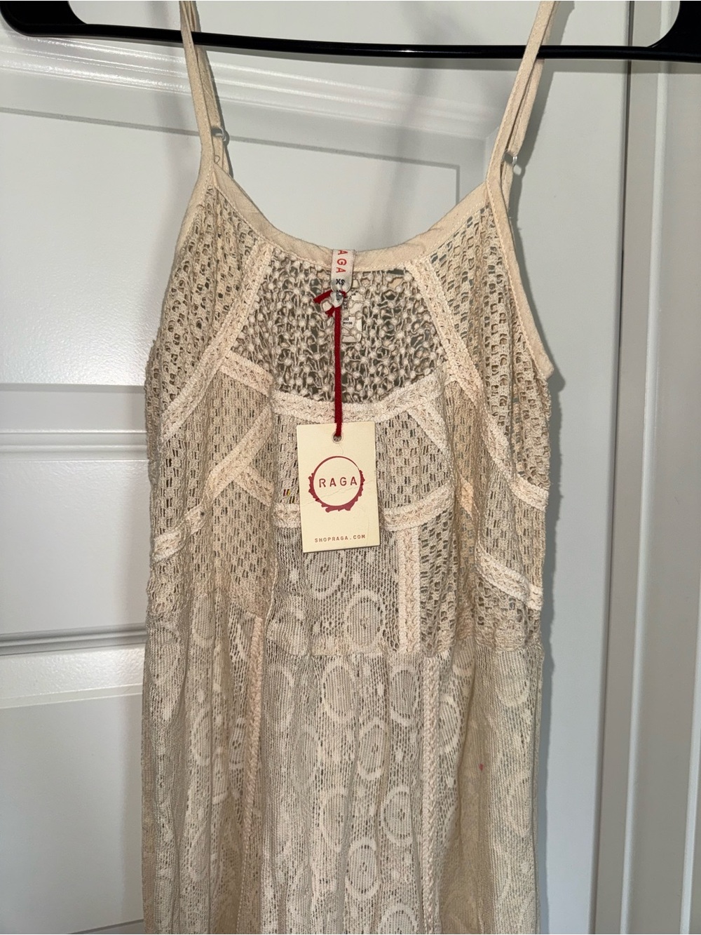 NWT Raga Anthropologie Beige Lace with Romance Coverup Maxi Dress XS - Picture 2 of 4
